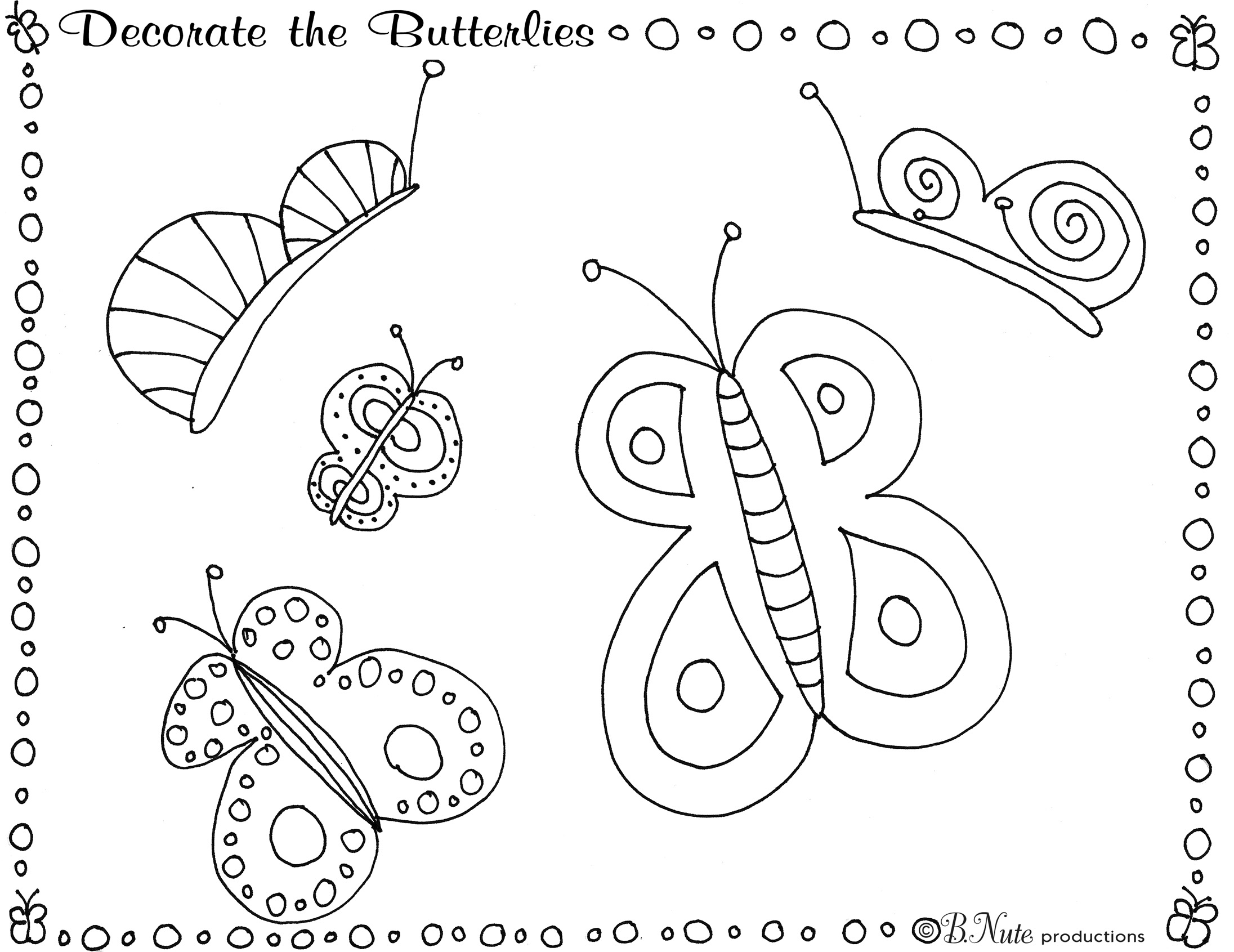b for butterfly coloring pages - photo #16
