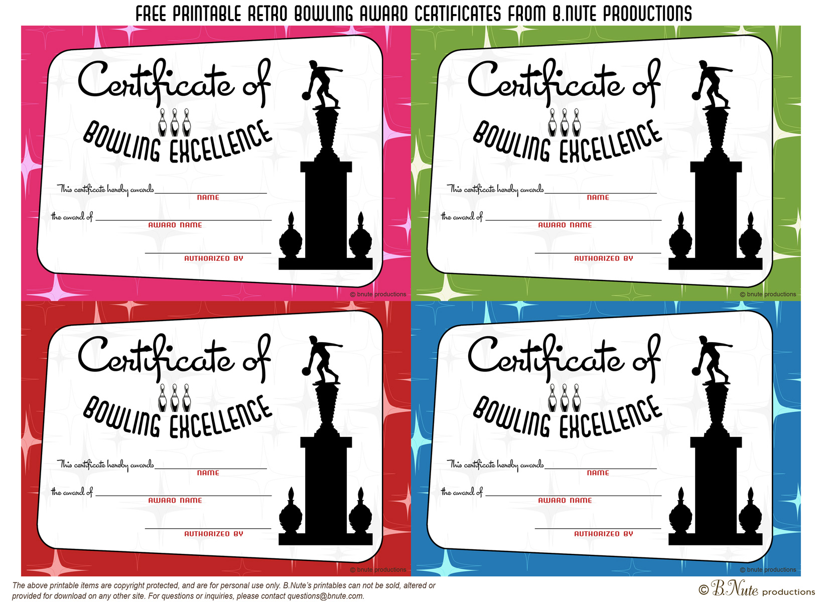 bnute productions: free printable bowling award certificates