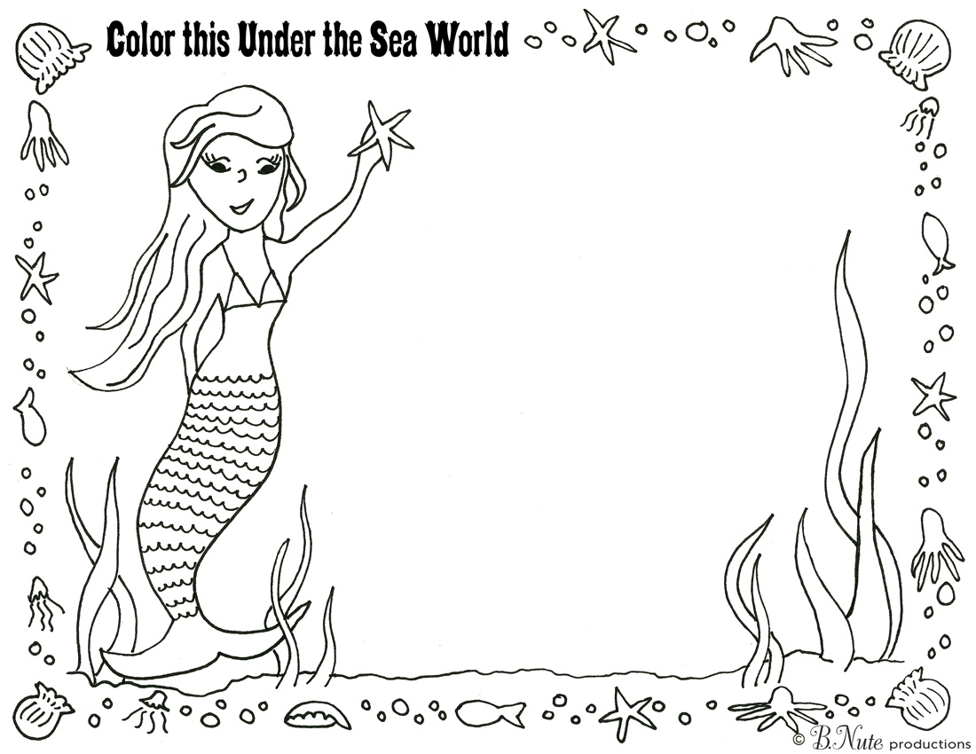 under the ocean printable coloring pages - photo #8