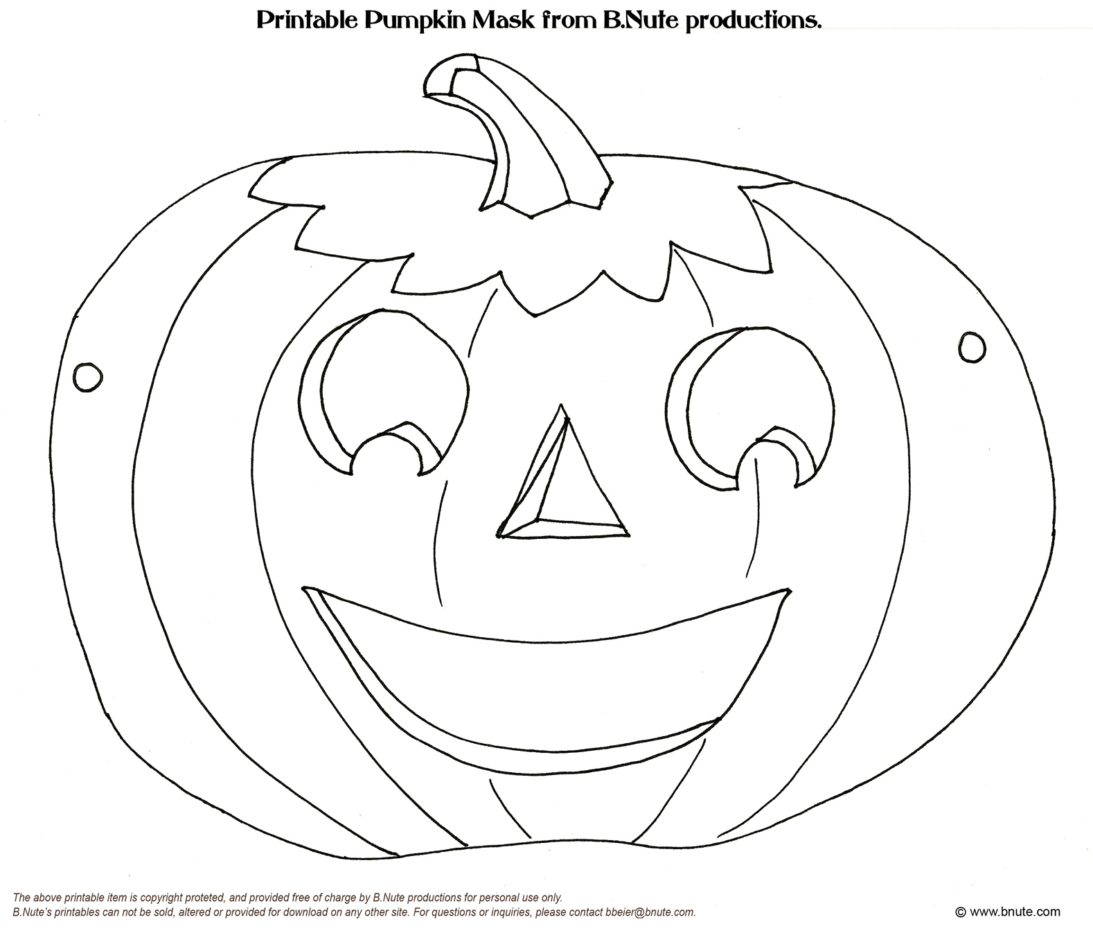 Printable Halloween Masks For School